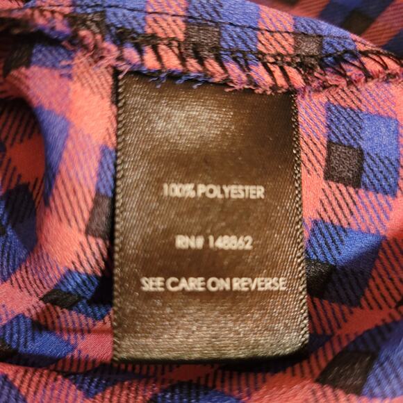 Torrid Plaid V Neck Short Sleeve Tunic Top Womens Plus Size 5X Blouse Oversized - Picture 7 of 12